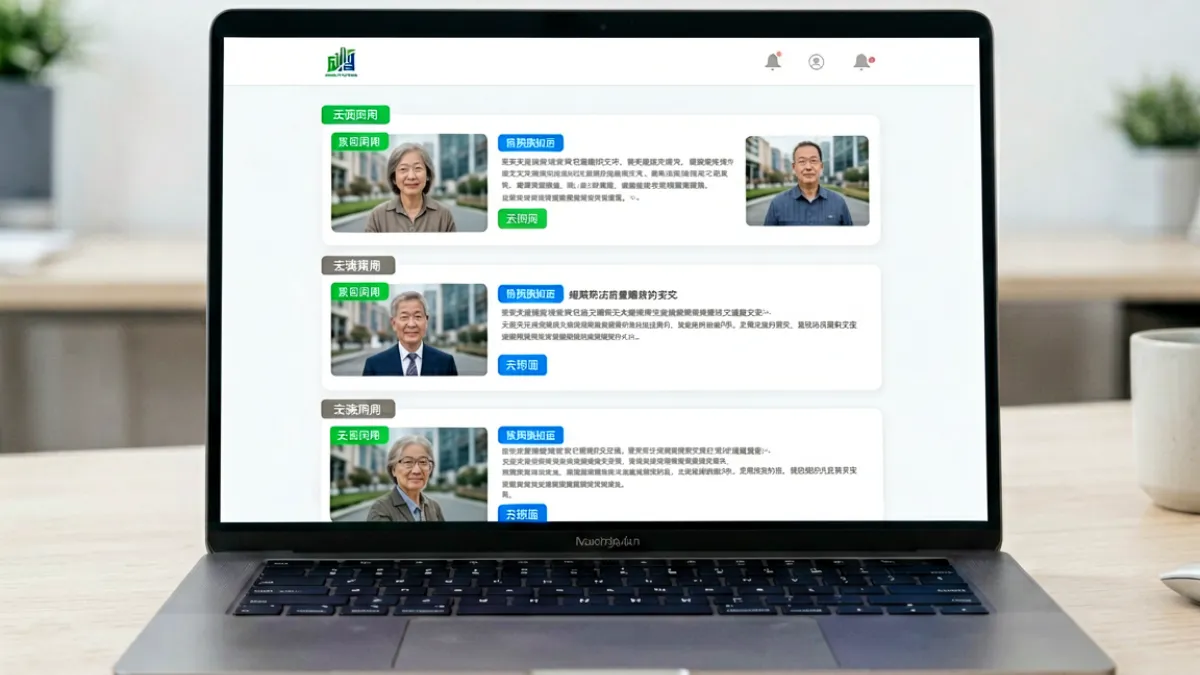 鉴黄师最新动态速递页面，展示多条短讯信息流与版本更新公告排列在屏幕上的场景